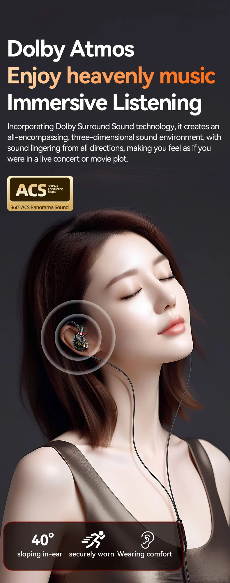NEW 8D Surround Sound Gaming Earphones Type C&3.5mm Wired In Ear Earbuds Headphones Sports Gamer Headset for Samsung With HD Mic - Universal Market