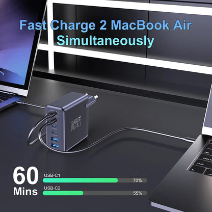 Ubigbuy 240W GaN Charger Fast Charging 140W PD3.1 PPS USB Type C Phone Quick Charger for MacBook Pro iPhone 16 Samsung Laptops