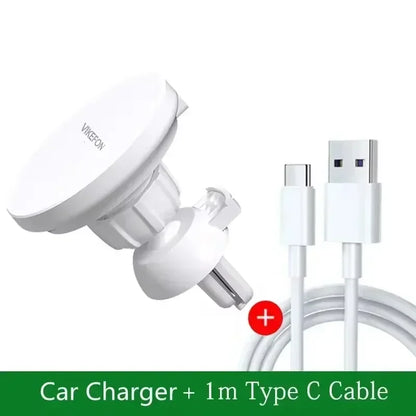 30W Fast Car Magnetic Wireless Charger Dock Macsafe For iPhone 12-16 Pro Max Mini Air Vent Mount Clip Car Phone Holder Stand