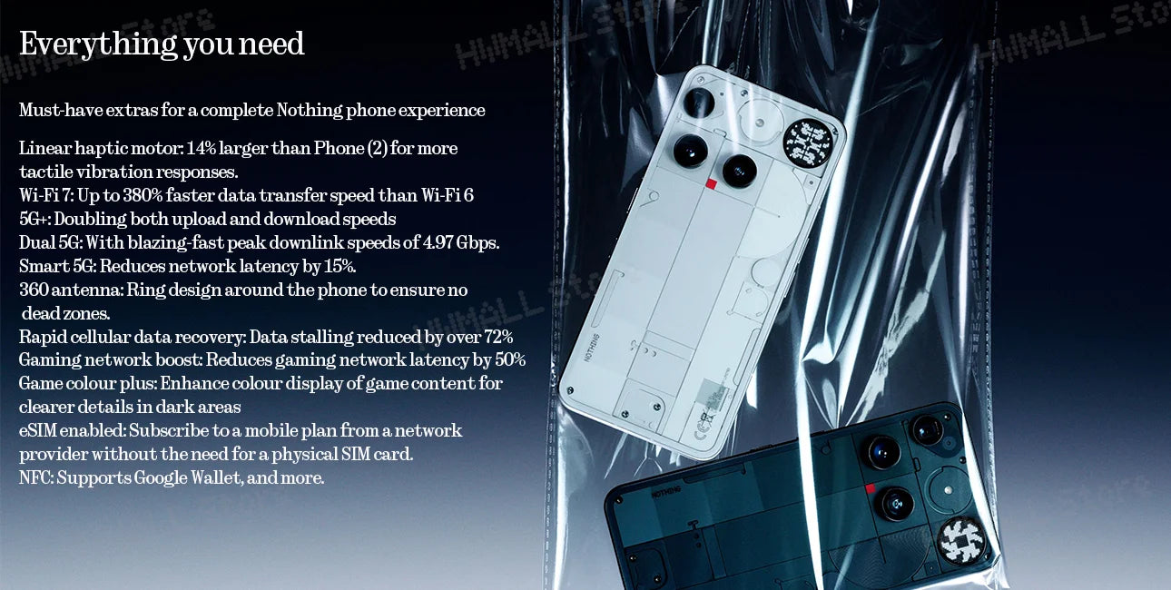 Global Version Nothing Phone (3) Qualcomm Snapdragon 8S Gen 4 6.77 AMOLED 120Hz Triple 50MP Camera 3 mics