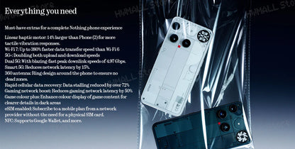 Global Version Nothing Phone (3) Qualcomm Snapdragon 8S Gen 4 6.77 AMOLED 120Hz Triple 50MP Camera 3 mics