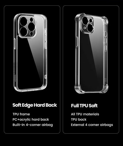 UGREEN Airbags Case for iPhone 17 16 15 Pro Max Clear Case Transparent Cover for iPhone 16 Pro 17 Air Protective Case Shockproof