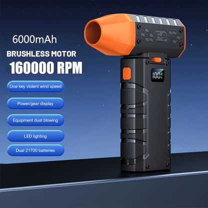 350000 RPM 8000mAh Pocket Dust Blower Mini Turbo Jet Fan Rechargeable 58m/s Turbo Violent Fan Powerful Blower for Cleaning