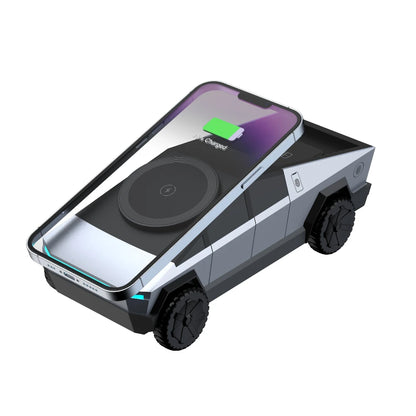 Desktop Cybertruck 3 in 1 Magnetic Fast Wireless Charger Phone Stand For IPhone 17 16 Pro Max Apple & Samsung Watch Airpods Pro
