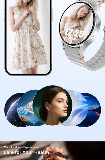 2025 New Bluetooth Call Smart Watch 7 Classic Men AMOLED HD Screen AI Voice Assistant Bluetooth Call NFC GPS Smartwatch Women