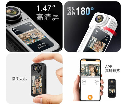 Thumb Mini Camera 2.7K HD 180° Rotatable WiFi Sports DV Cycling Recorder Magnetic Outdoor Action Camera Bicycle Small Camcorders