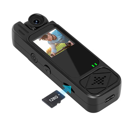 128GB Full HD 1080P Mini Body Camera Body Mounted Camera Night Vision Digital Video Recorder 1.3inch Bodycam Worn Police Camera