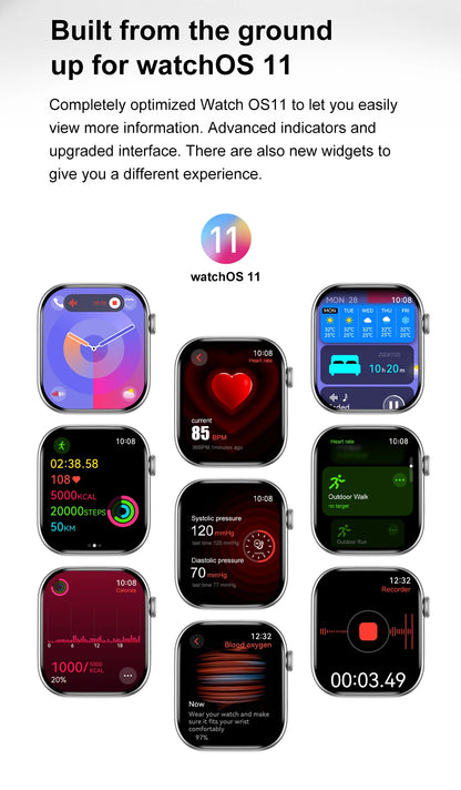 2025 New Series 10 For Apple Watch 10 SmartWatch 16G Memory Music Video NFC Bluetooth Call Waterproof Smartwatch For Android IOS