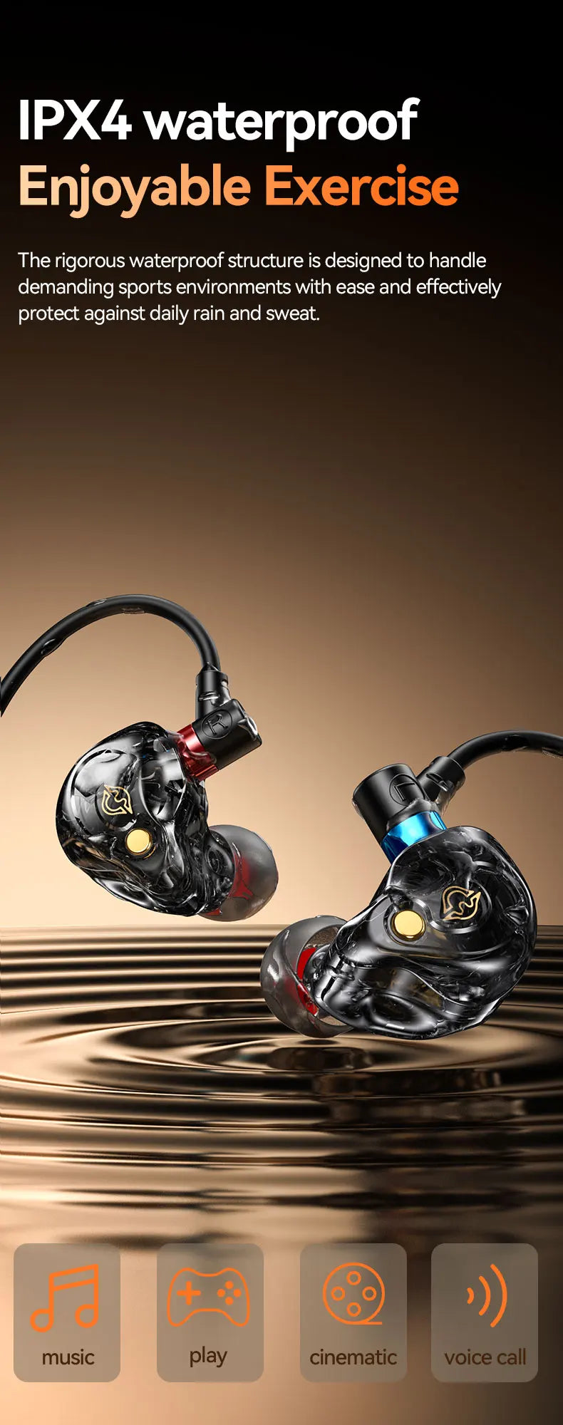 NEW 8D Surround Sound Gaming Earphones Type C&3.5mm Wired In Ear Earbuds Headphones Sports Gamer Headset for Samsung With HD Mic - Universal Market