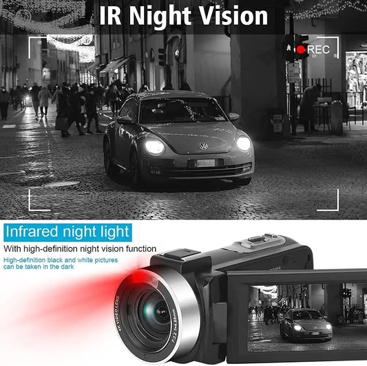 Full HD Video Camera Vlogging Camcorder For Youtube Live Stream WIFI Webcam Night Vision 4K 16X Zoom Photography Digital Cameras