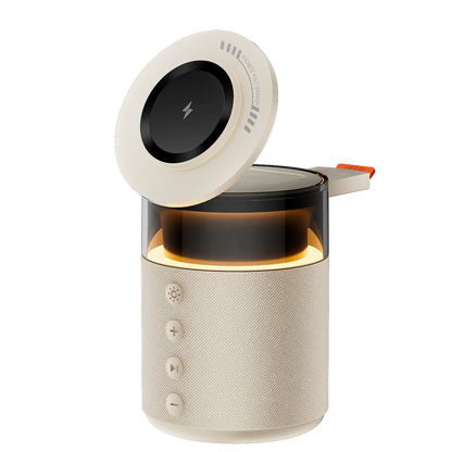3 in 1 Magnetic Wireless Charger Speaker Night Light For iPhone 17 16 15 14 13 12 Pro Max Apple Watch AirPods Pro Fast Charging