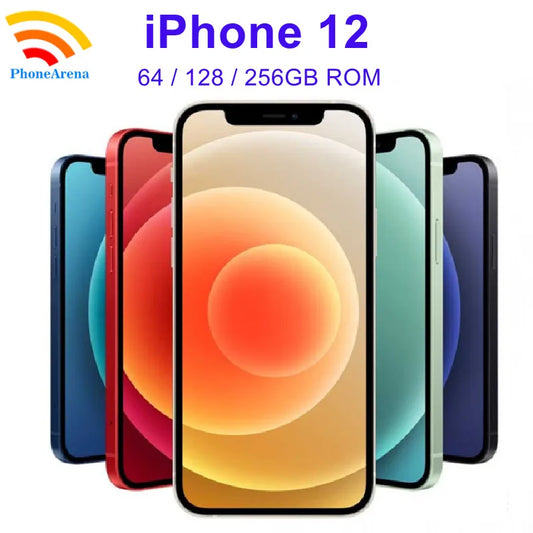 CN&US Version Original Apple iPhone 12 64GB 128GB 256GB ROM 6.1" Genuine Super Retina OLED Face ID NFC IOS Unlocked 5G iPhone12 - Universal Market