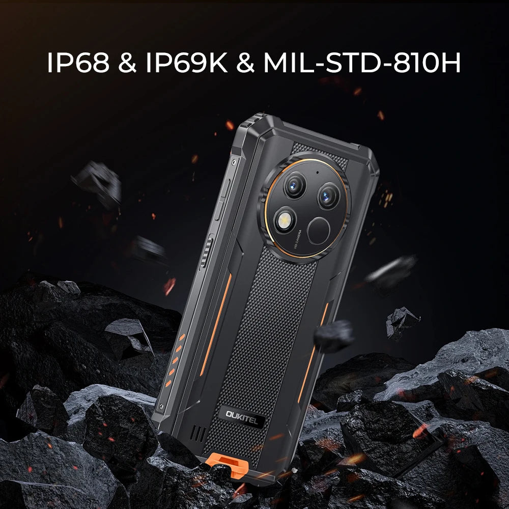 Oukitel G1 Rugged smartphone 6.52‘' HD+ 10600mAh 24GB+256GB Android14 48MP Camera cell phone