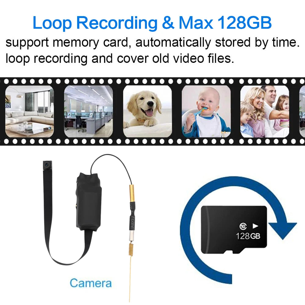 Mini Camera 1080P HD WiFi Camera DIY Portable Wireless Module Video Recorder Support Remote View Security P2P Small Camcorder - Universal Market