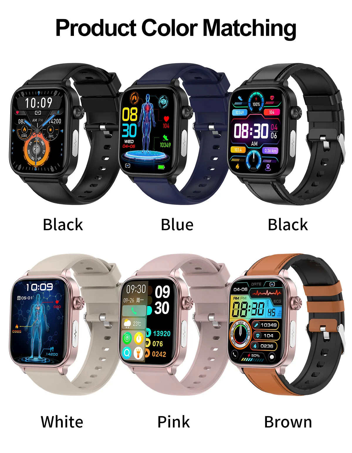 AI Diagnostic Detector Smart Watch Women Blood Lipid and Uric Acid Body Composition Test Women Menstrual Health Tracker 2025 New