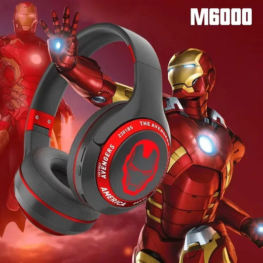 Disney Marvel Headphones Bluetooth Wireless Foldable Music Earphones Spider Man Noise Reduction Game Headset Anime Cartoon M7000 - Universal Market