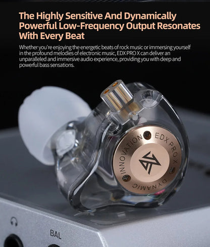 KZ EDX PRO X In Ear Dynamic Drive Earphone HIFI Bass Music Earbud Sport Noise Cancelling Headset ZSN ZST  ZS10 pro x  C12 CRA - Universal Market