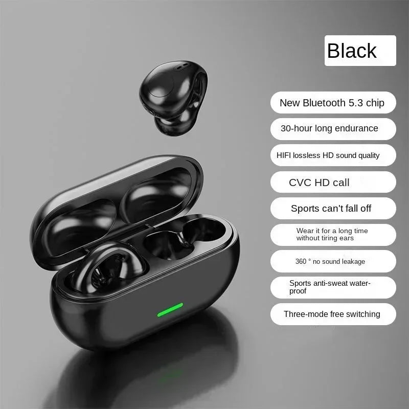 New Original T75 Bone Conduction Wireless Bluetooth 5.3 Headphones Sports Earphones HiFi Sound Quality Waterproof TWS Headset - Universal Market