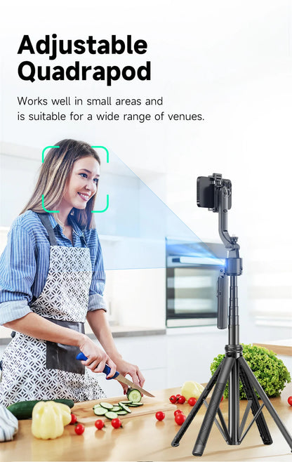 FGCLSY 360 ° rotation Selfie Stick Gimbal Stabilizer With Bluetooth Remote Intelligent AI Follow-Up Anti Shake For Smartphone