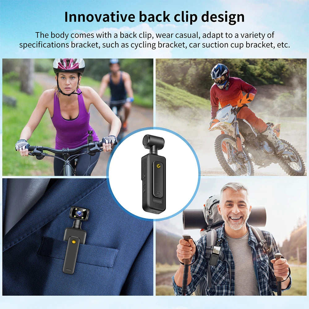 Ultra HD 4K WiFi Mini Camera Pocket Action Camera Wearable Camera 4K HD Camera Helmet Travel Bicycle Driver Recorder Camcorder - Universal Market