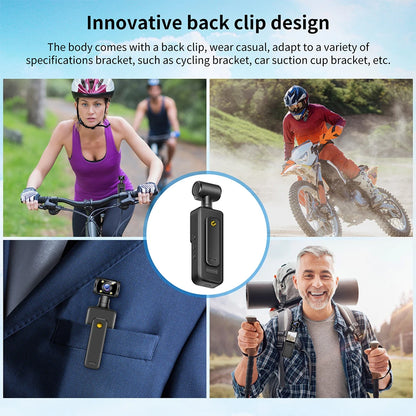 Ultra HD 4K WiFi Mini Camera Pocket Action Camera Wearable Camera 4K HD Camera Helmet Travel Bicycle Driver Recorder Camcorder - Universal Market