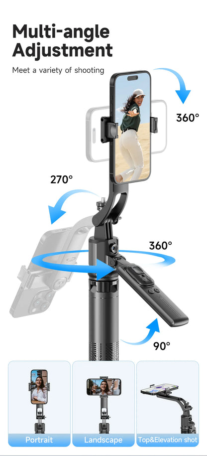 FGCLSY 360 ° rotation Selfie Stick Gimbal Stabilizer With Bluetooth Remote Intelligent AI Follow-Up Anti Shake For Smartphone