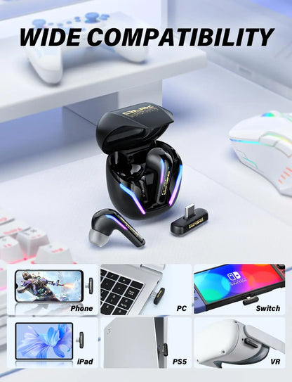 ONIKUMA T27 Earbuds Wireless Gaming with ENC Mic for PS5/4,Bluetooth Headphones for Phone, Pad, Laptop, Steam Deck, Switch - Universal Market