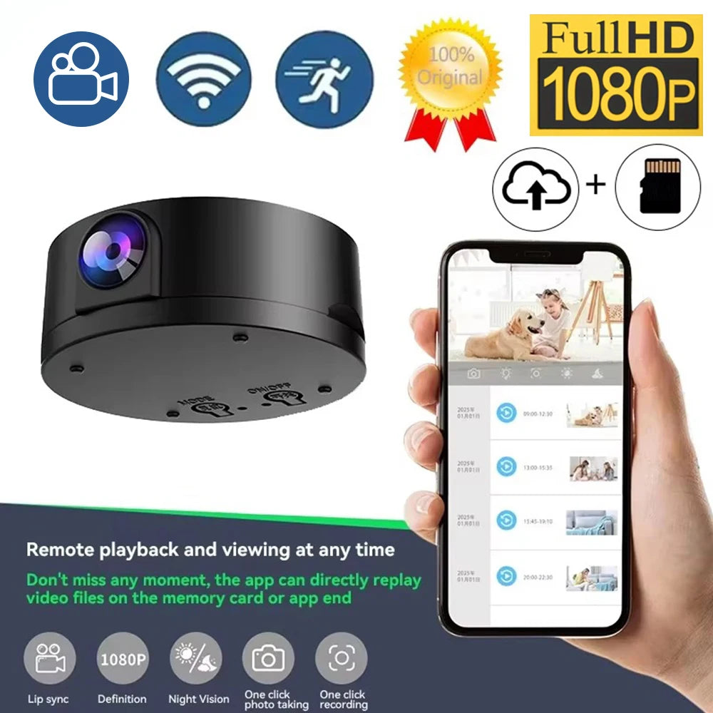 HD 1080P Mini Camera Wireless WiFi Monitoring Video Recorder Security Camera Smart Home Motion Detection Surveillance Camcorder - Universal Market