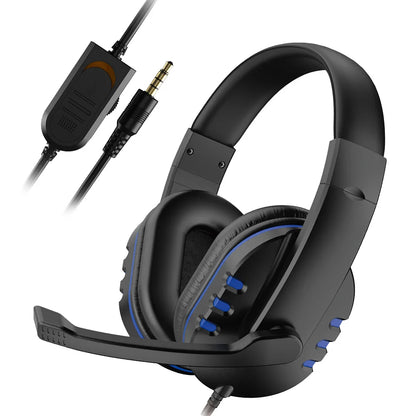 Headphones 3.5mm Wired Gaming Headset Earphones Music For PS4 Play Station 4 Game PC Chat computer With Microphone - Universal Market