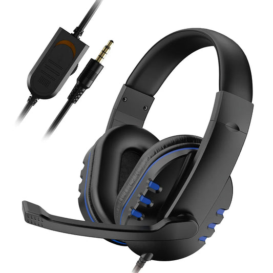 Headphones 3.5mm Wired Gaming Headset Earphones Music For PS4 Play Station 4 Game PC Chat computer With Microphone - Universal Market