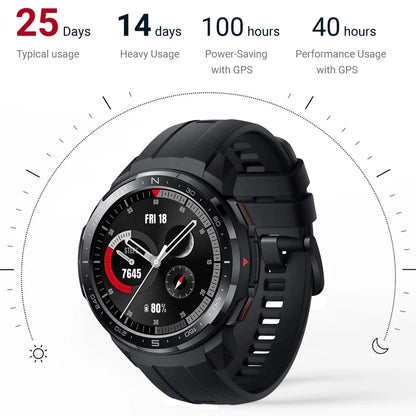 Original Honor Watch GS Pro Smart Watch SpO2 Smartwatch Heart Rate Monitoring Bluetooth Call 5ATM Sports Watch for Men