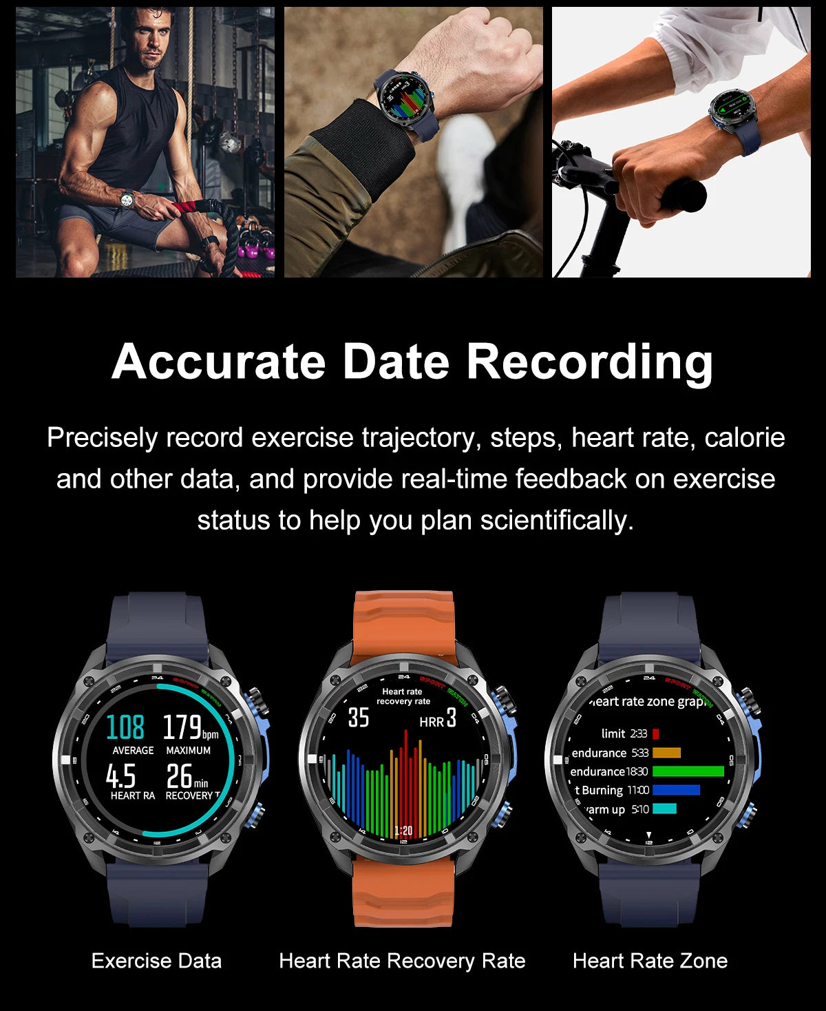 2025 NEW GPS Smart Watch with Offline Map 30m Waterproof 860mAh Big Battery Military Smartwatch Men 4GB Storage Video Player