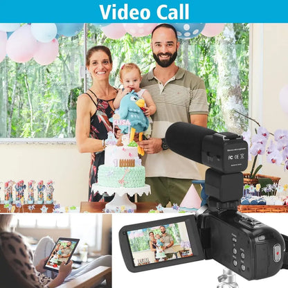 Full HD Video Camera Vlogging Camcorder For Youtube Live Stream WIFI Webcam Night Vision 4K 16X Zoom Photography Digital Cameras