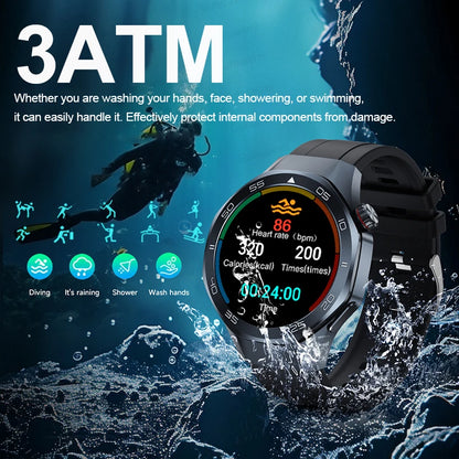 2025New Upgraded Outdoor Sport GPS Smart Watch Men 1.53" HD AMOLED Screen GPS track Heart Rate Bluetooth Call Compass SmartWatch