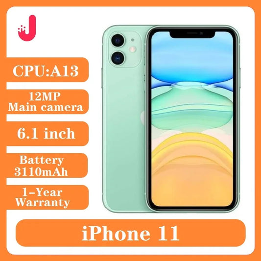 Original unlocked Apple iPhone 11 64GB/128GB/256GB 3110mAh dual 12MP camera A13 6.1 inch LCD screen IOS  LTE 4G iphone11