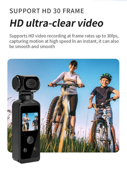 Real-5K 4K UHD WiFi 1080P Camera 270 Rotatable Mini Camcorders Outdoor Sports With Waterproof Case Video Recorder Camcorder Cam - Universal Market