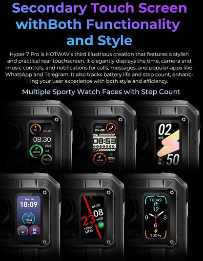 HOTWAV Hyper 7 Pro 5G Rugged Phone 200MP Android 14 6.6'' FHD+ 120Hz Smartphone 36(16+20)GB 256GB 10800mAh 33W Mobile Phone