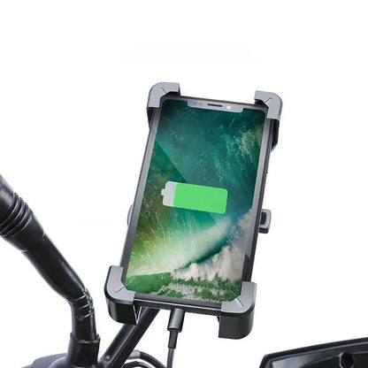 bicycle mobile phone holder electric bike motorcycle solid shockproof integrated navigation support outdoor cycling mobile phon - Universal Market