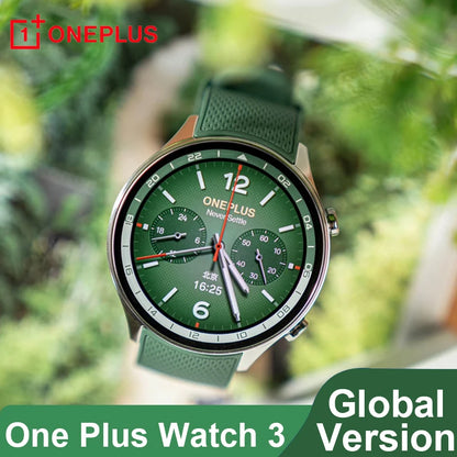 Original OnePlus Watch 3 Global Version Smart Watch 1.5 inches AMOLED Display 32GB Memory Snapdragon W5 Wear OS by Google IP68