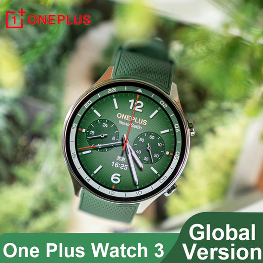 Original OnePlus Watch 3 Global Version Smart Watch 1.5 inches AMOLED Display 32GB Memory Snapdragon W5 Wear OS by Google IP68