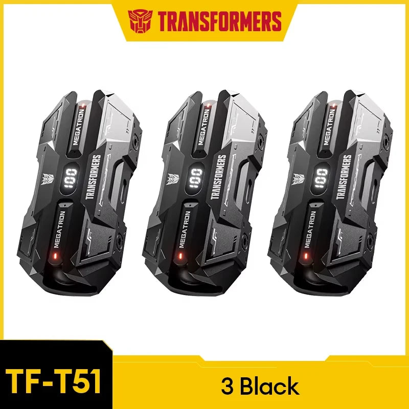Choice TRANSFORMERS TF-T51 Bluetooth 5.4 TWS Earphones Low Latency Gaming Earbuds Long Endurance HiFi Music Headphones With mic - Universal Market