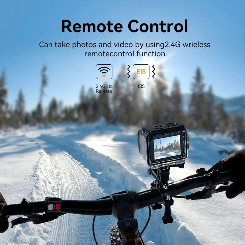 D800 Action Camera Ultra HD 4K/30FPS WiFi 2.0" 170DGPS Screen Helmet Video Recording 4X Zoom Underwater Waterproof Sports Camera