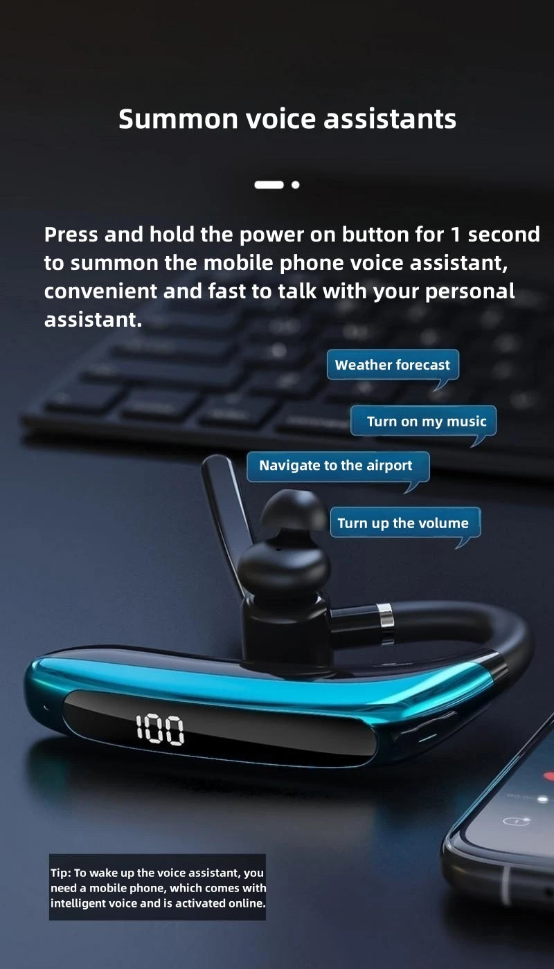 M80A Wireless Bluetooth Headset 5.3 Earphones Dual Connection Headphone with Dual Mic ENC Noise Cancelling Hands-free Earbuds - Universal Market