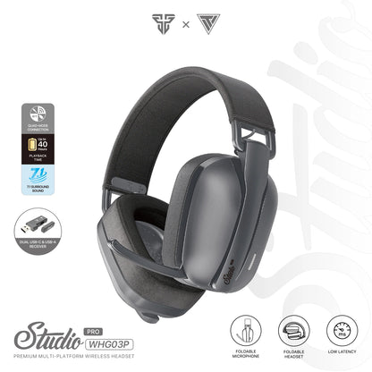 FANTECH WHG03P STUDIO PRO Gaming Headphones Wired& Wireless Bluetooth 7.1 Surround Headset With Noise Reduction Mic For PS5 XBOX - Universal Market