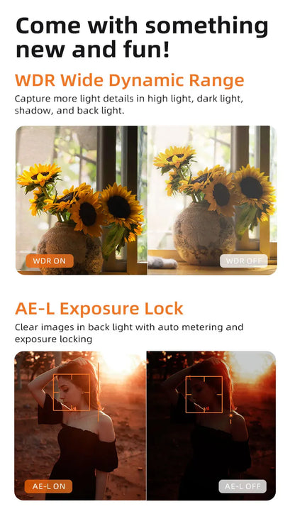 Ordro M5 Vlog Action Pocket Camera 5K 3-Axis Anti-shake Digital Video Camcorder 3.5" Screen Face Tracking IR Night Vison - Universal Market