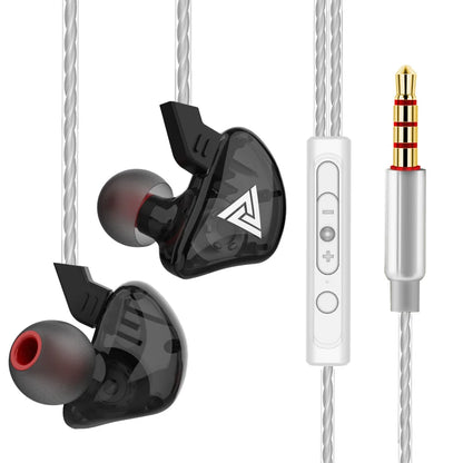 Original QKZ AK6 Copper Driver HiFi Wired Earphone 3.5MM Race Sport Headphone Bass Stereo Headset Music Earbuds In Ear With Mic - Universal Market