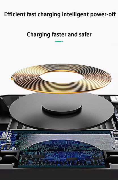 Car Wireless Mobile Phone Charger Center Console Storage QI 18W iPhone fast charge for Porsche Cayenne E3 2019–2025