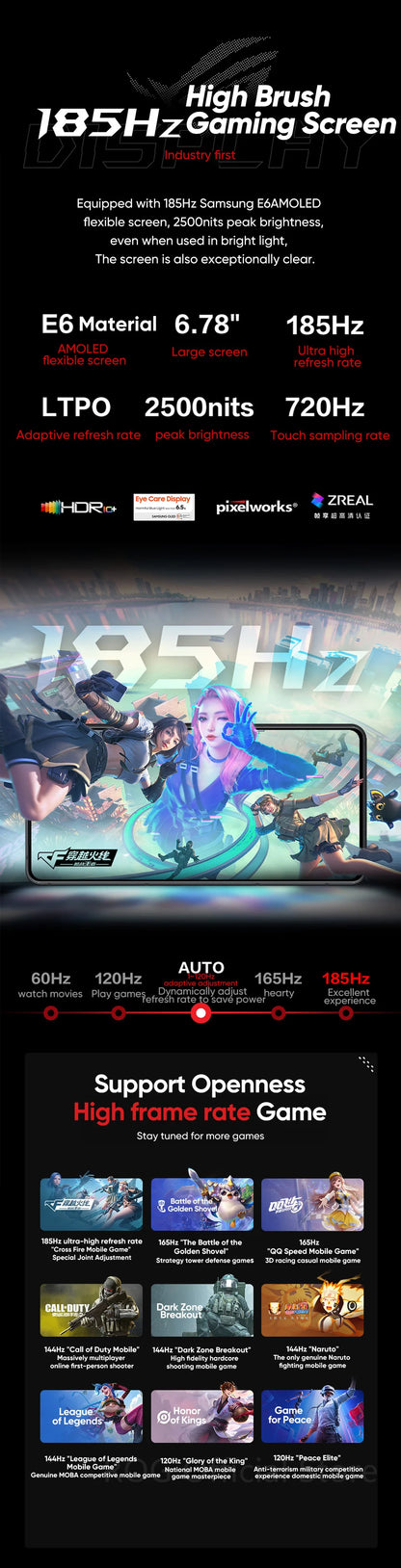 World Premiere ASUS ROG Phone 9 5G Smartphone Snapdragon 8 Elite 6.78‘’ 185Hz AMOLED Display ROG 9 Pro 5800mAh NFC Mobile Phone