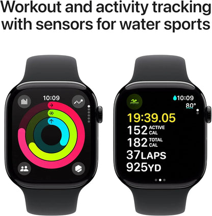 Apple Watch Series 10 GPS Smartwatch with Aluminium Case with Sport Band Water Resistant Always-On Retina Display