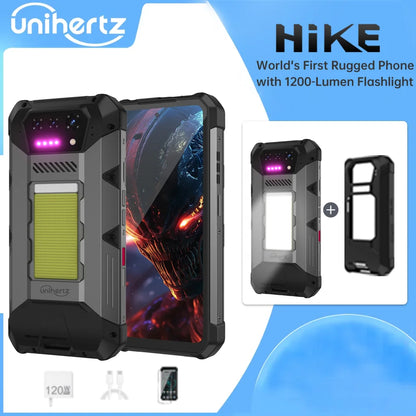 Unihertz 8849 Hike Smartphone Android 14 With 200 Meter Flashlight LED 23800mAh 24GB 512GB Dual Speaker Helio G200 IP68/IP69K 4G
